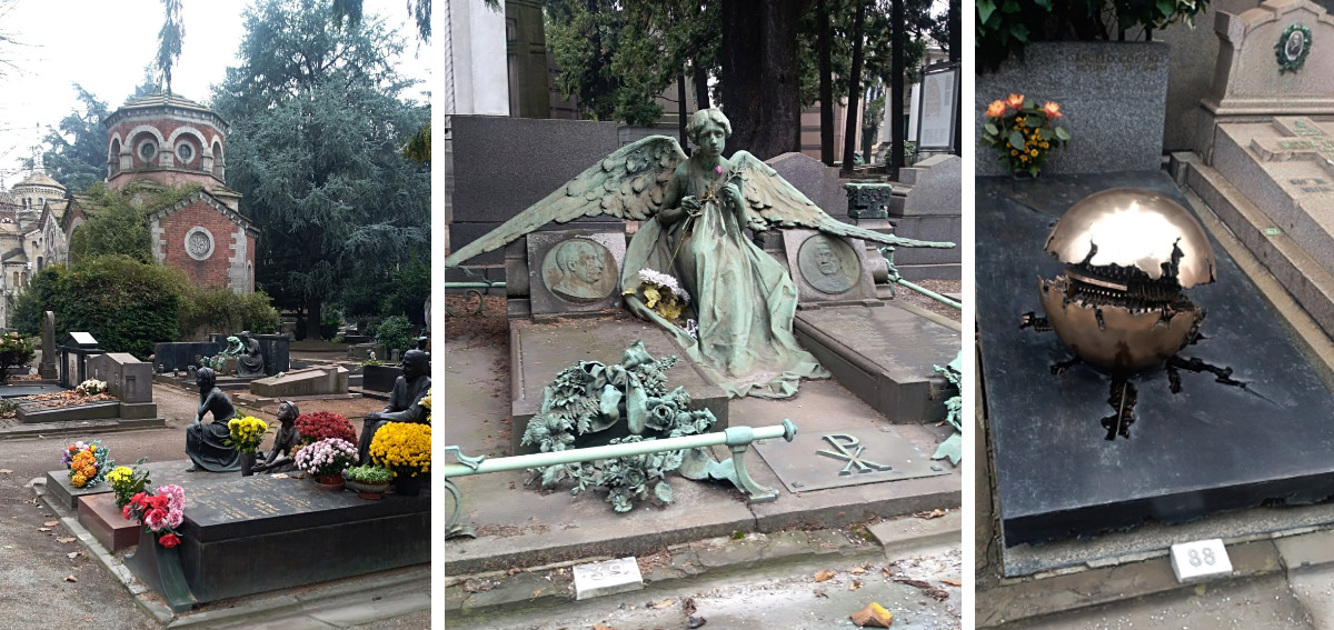 Figuras en el Cementerio Monumental de Milán