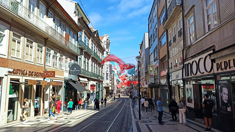 Rua Santa Catarina en Oporto